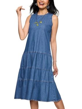 Lisa Bayne Sleeveless Denim Dress
